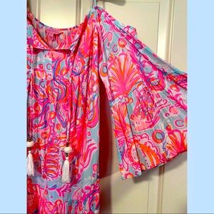 Colorful off the shoulder Lilly Pulitzer dress
